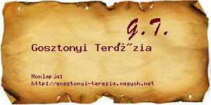 Gosztonyi Terézia névjegykártya